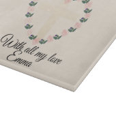 Elegante bloemhartzegen voor oma snijplank (Hoek)