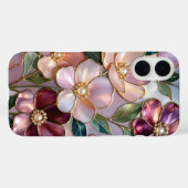 Elegante bloemhoes voor iPhone Gebrandschilderd gl Case-Mate iPhone Case (Achterkant (horizontaal))