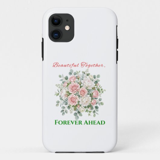 Elegante bloemhuwelijkshorloge Case-Mate iPhone case (Achterkant)