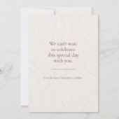 Elegante bloemige 80e verjaardag Save the Date kaa (Achterkant)