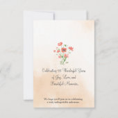Elegante Bloemige 95e Verjaardag - 95 Save The Dat (Achterkant)