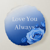 Elegante bloemige aandenken – Persoonlijke romanti Rond Kussen (Achterkant)