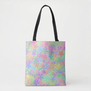Elegante bloemige Abstracte bloemen moderne Sjablo Tote Bag