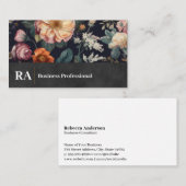 Elegante Bloemige Achtergrond Visitekaartje (Voorkant / Achterkant)