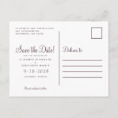 Elegante Bloemige Aquarel Save The Date Trouwen Aankondigingskaart (Achterkant)