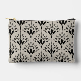 Elegante bloemige Art Deco zwart en beige Etui