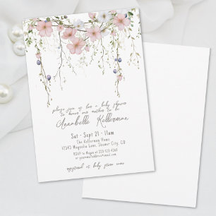 Elegante Bloemige Baby Shower Kaart