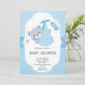 Elegante Bloemige Baby Shower Uitnodiging (Staand voorkant)