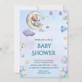 Elegante Bloemige Baby Shower Uitnodiging