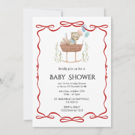 Elegante Bloemige Baby Shower Uitnodiging