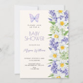 Elegante bloemige babyshower uitnodiging (Voorkant)