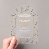 Elegante bloemige Bat Mitzvah uitnodiging (Insitu (Draagbaar))