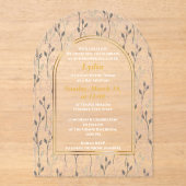 Elegante bloemige Bat Mitzvah uitnodiging (Voorkant)