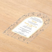 Elegante bloemige Bat Mitzvah uitnodiging (Laagn)