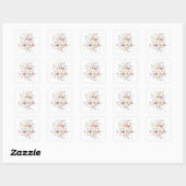Elegante Bloemige Bedank Sticker (Vel)