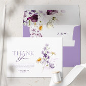 Elegante bloemige bedankkaart