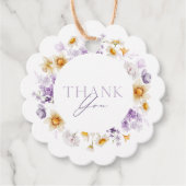 Elegante bloemige bedankkaart  bedankjes labels (Voorkant)