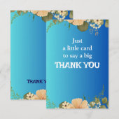 Elegante bloemige bedankkaart met gepersonaliseerd (Voorkant / Achterkant)