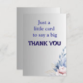 Elegante bloemige bedankkaart met gepersonaliseerd (Voorkant / Achterkant)