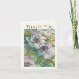 Elegante Bloemige Bedankkaart – Zachte Botanische 