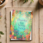 Elegante Bloemige Bedankt dat je Bent wie je Bent 