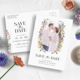 Elegante Bloemige Bewaar De Datum Briefkaart