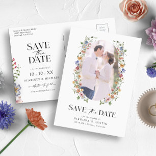 Elegante Bloemige Bewaar De Datum Briefkaart