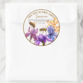 Elegante bloemige bijenwas product Etiket (Tas)