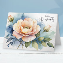 Elegante bloemige blanco binnen condoleance