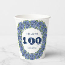 Elegante bloemige blauwe hortensia 100ste verjaard
