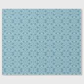 Elegante bloemige Blauwgroen damast Cadeaupapier (Vlak)