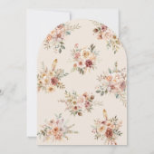 Elegante Bloemige Boho Baby Shower Kaart (Achterkant)