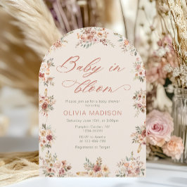 Elegante Bloemige Boho Baby Shower Kaart