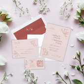 Elegante Bloemige Boho Trouwbudget Uitnodiging Flyer