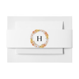 Elegante bloemige botanische aangepaste initialen  uitnodigingen wikkel