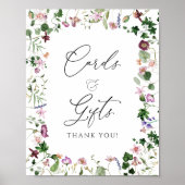 Elegante bloemige botanische kaarten en cadeaus po poster (Voorkant)