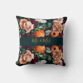 Elegante Bloemige Botanische Landelijke Trouwdag M Kussen (Voorkant)