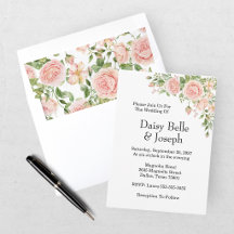 Elegante Bloemige Botanische Roze Huwelijksbloem