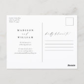 Elegante Bloemige Botanische Rustieke Save the Dat Briefkaart (Achterkant)