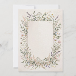 Elegante bloemige botanische verjaardagsuitnodigin kaart