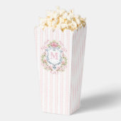 Elegante bloemige bruids crest PopCorn Bedankdoosjes (Popped)