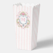 Elegante bloemige bruids crest PopCorn Bedankdoosjes (Voorkant)