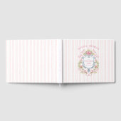 Elegante Bloemige Bruidsborrel Wapenschild Gastenboek (Volledig)