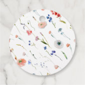 Elegante bloemige bruidsbruiloft bedankje bedankjes labels (Achterkant)