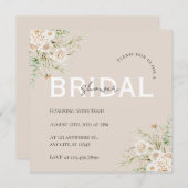 Elegante bloemige bruidsbruiloft Save The Date (Voorkant / Achterkant)