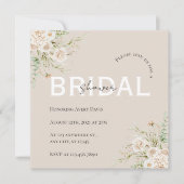 Elegante bloemige bruidsbruiloft Save The Date (Voorkant)