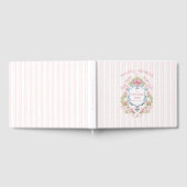 Elegante bloemige bruidsbruiloft-wapen gastenboek (Volledig)