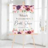 Elegante bloemige bruidsbruiloft-welkom bevroren acryl bord