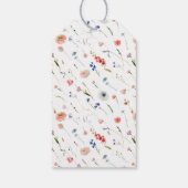 Elegante bloemige bruidsdouche bedankje cadeaulabel (Achterkant)