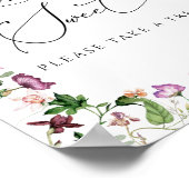 Elegante bloemige bruidsdouche Liefde is zoet Post Poster (Hoek)
